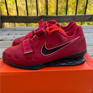 Nike Romaleos 2 Weightlifting Training Shoes Sz 10.5 Red Black 476927 606 🔥